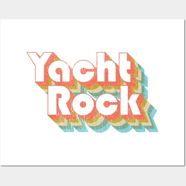 Vintage Fade Yacht Rock Party Boat Drinking Gift Wall Art by Vector Deluxe